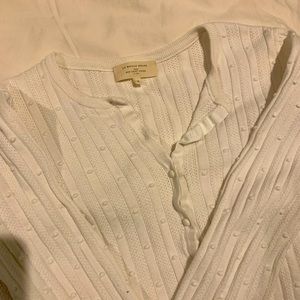Sézane cropped white cardigan size M